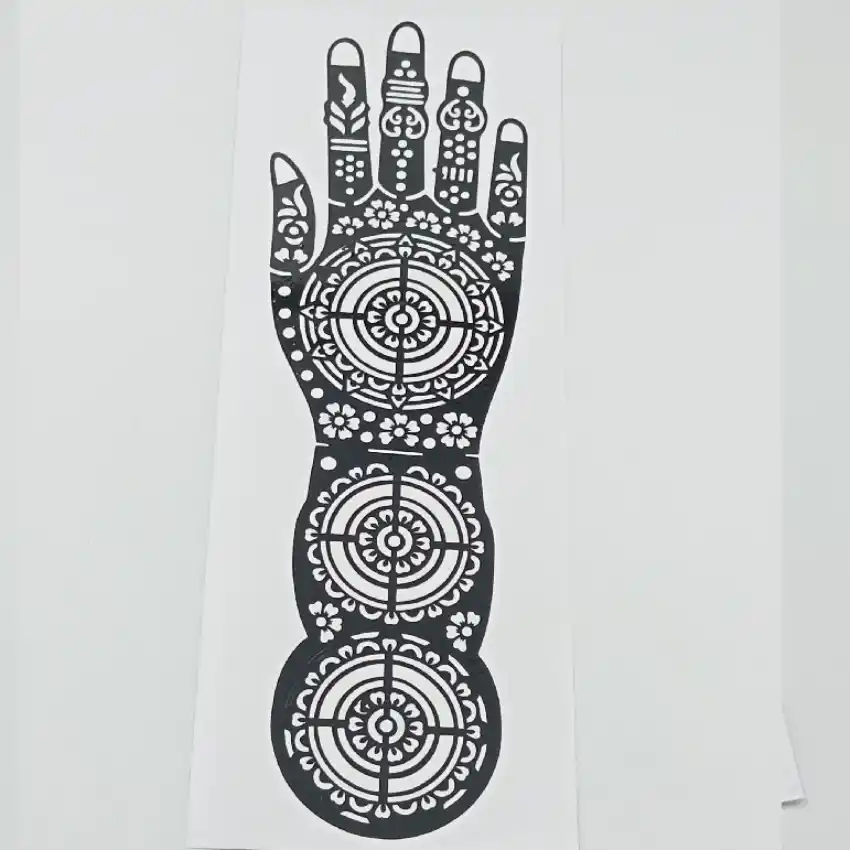 Henna Hand Stencil