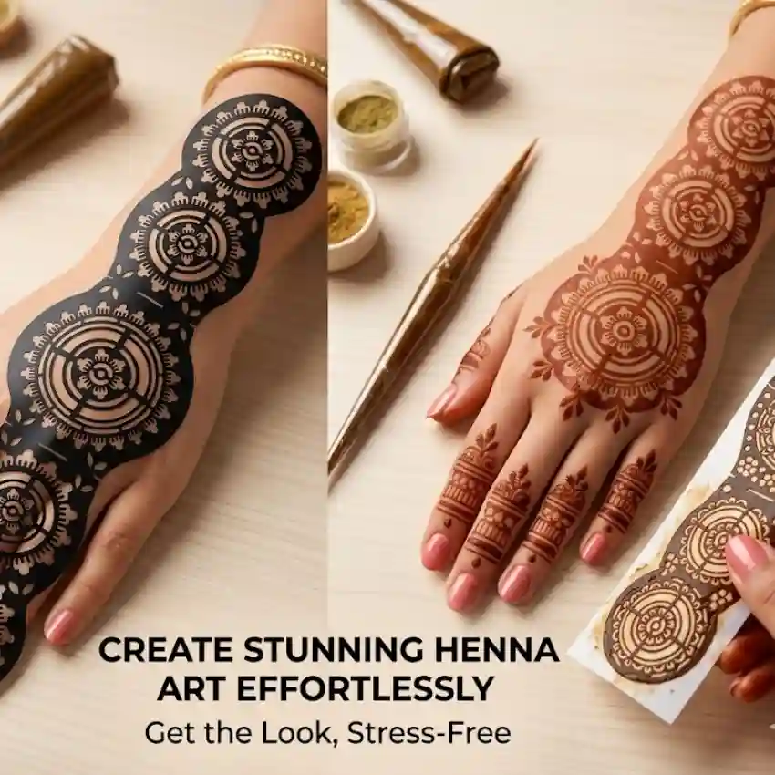 Henna Hand Stencil