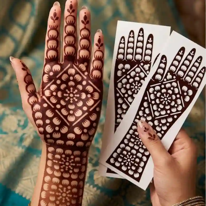 Henna Hand Stencil