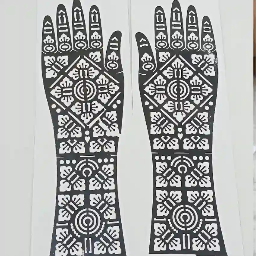 Henna Hand Stencil