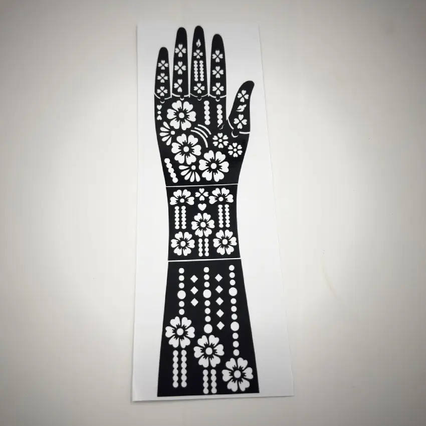 Floral Henna Tattoo Stencil