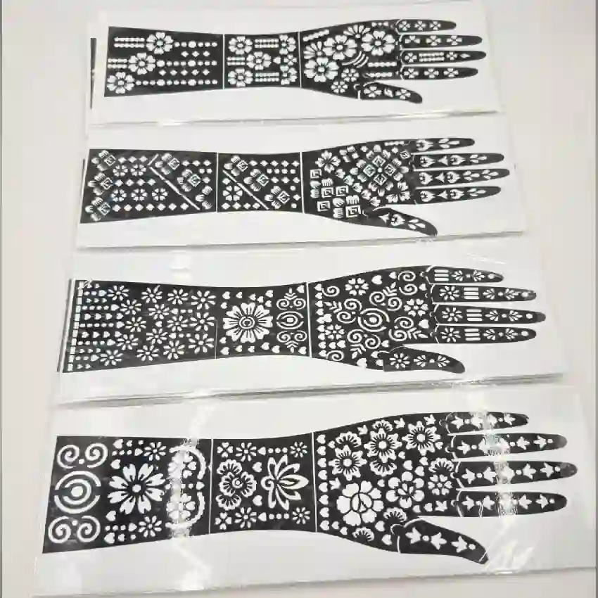 Floral Henna Tattoo Stencil
