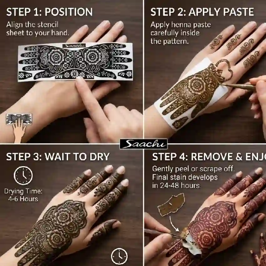 Henna Tattoo Stencil Set